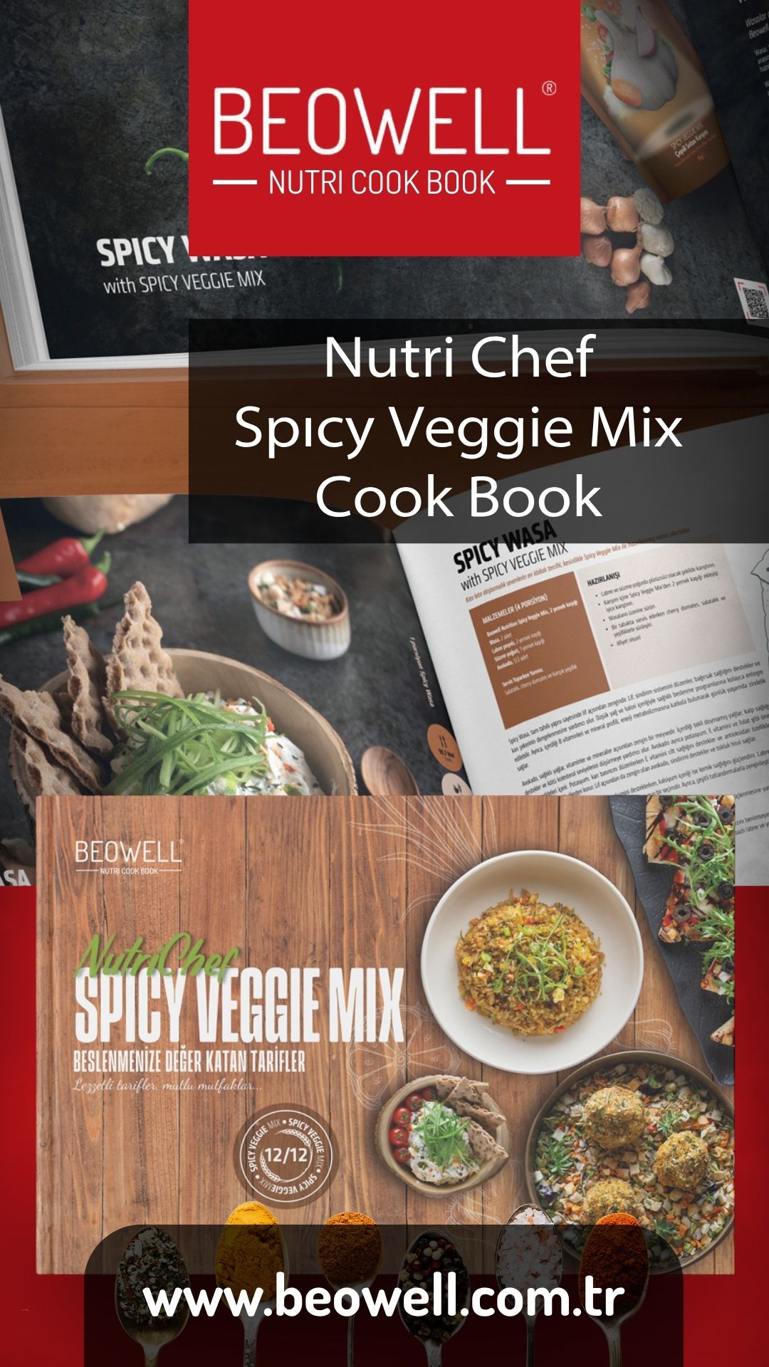 Nutri Chef Spicy Veggie Mix Cook Book
