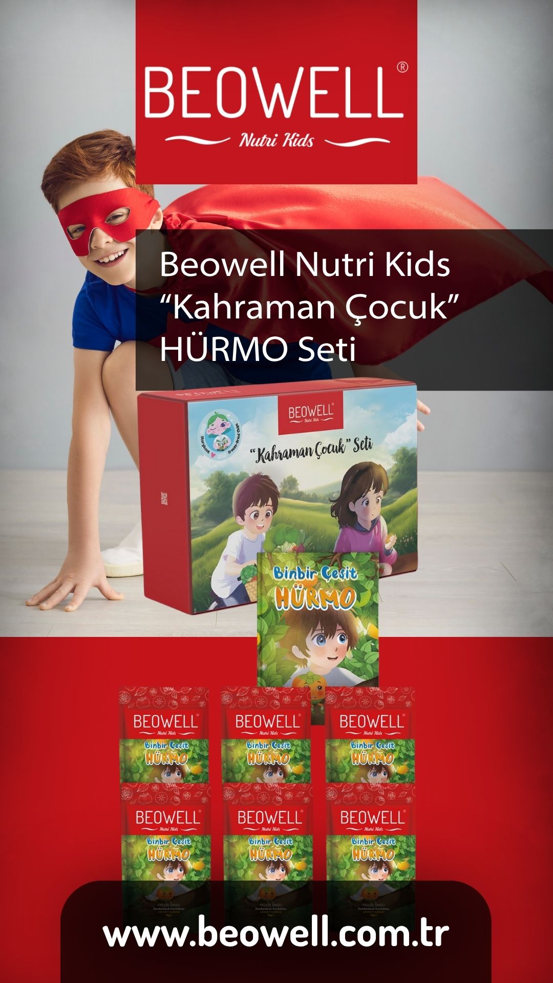 Beowell Nutri Kids “Kahraman Çocuk” Hürmo Seti