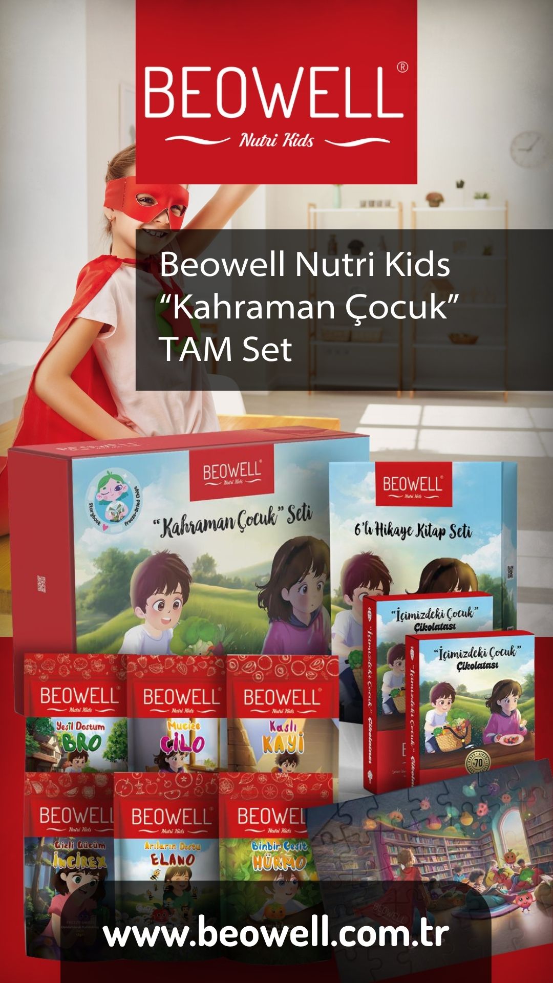 Beowell Nutri Kids “Kahraman Çocuk” Tam Set