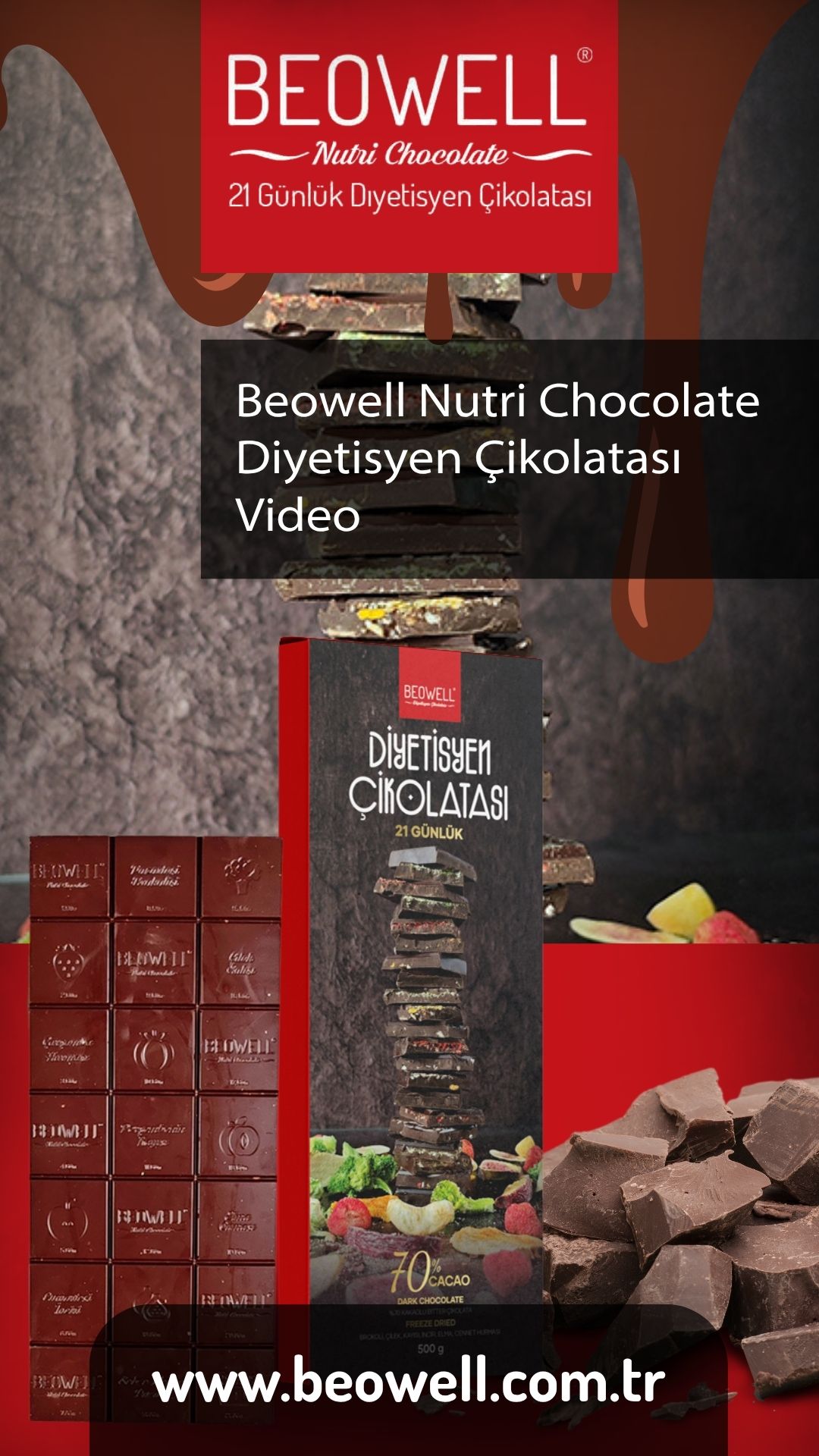 Beowell Nutri Chocolate Diyetisyen Çikolatası Video