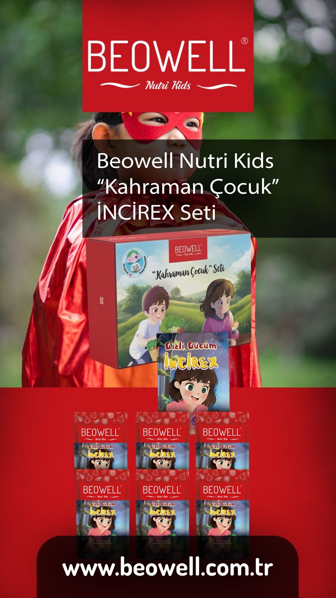 Beowell Nutri Kids “Kahraman Çocuk” İncirex Seti