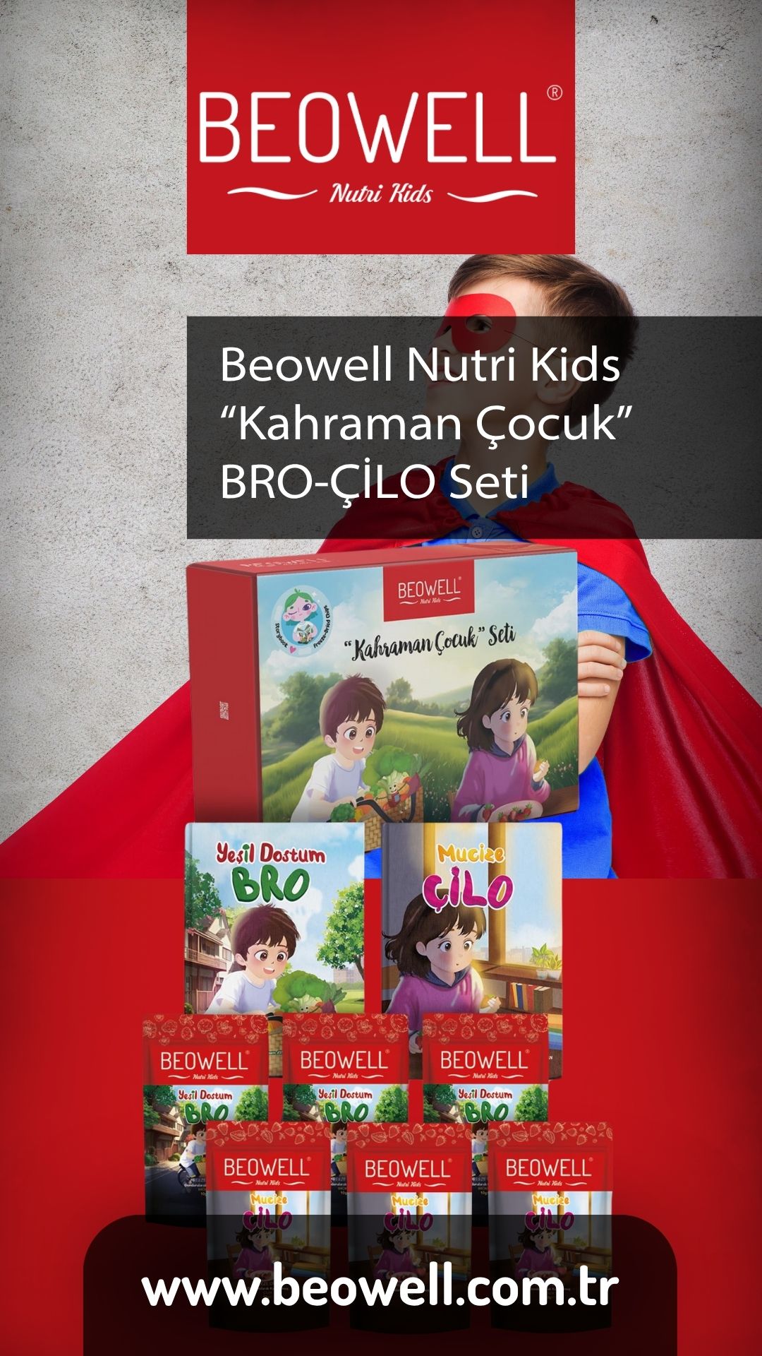 Beowell Nutri Kids “Kahraman Çocuk” Bro-Çilo Seti