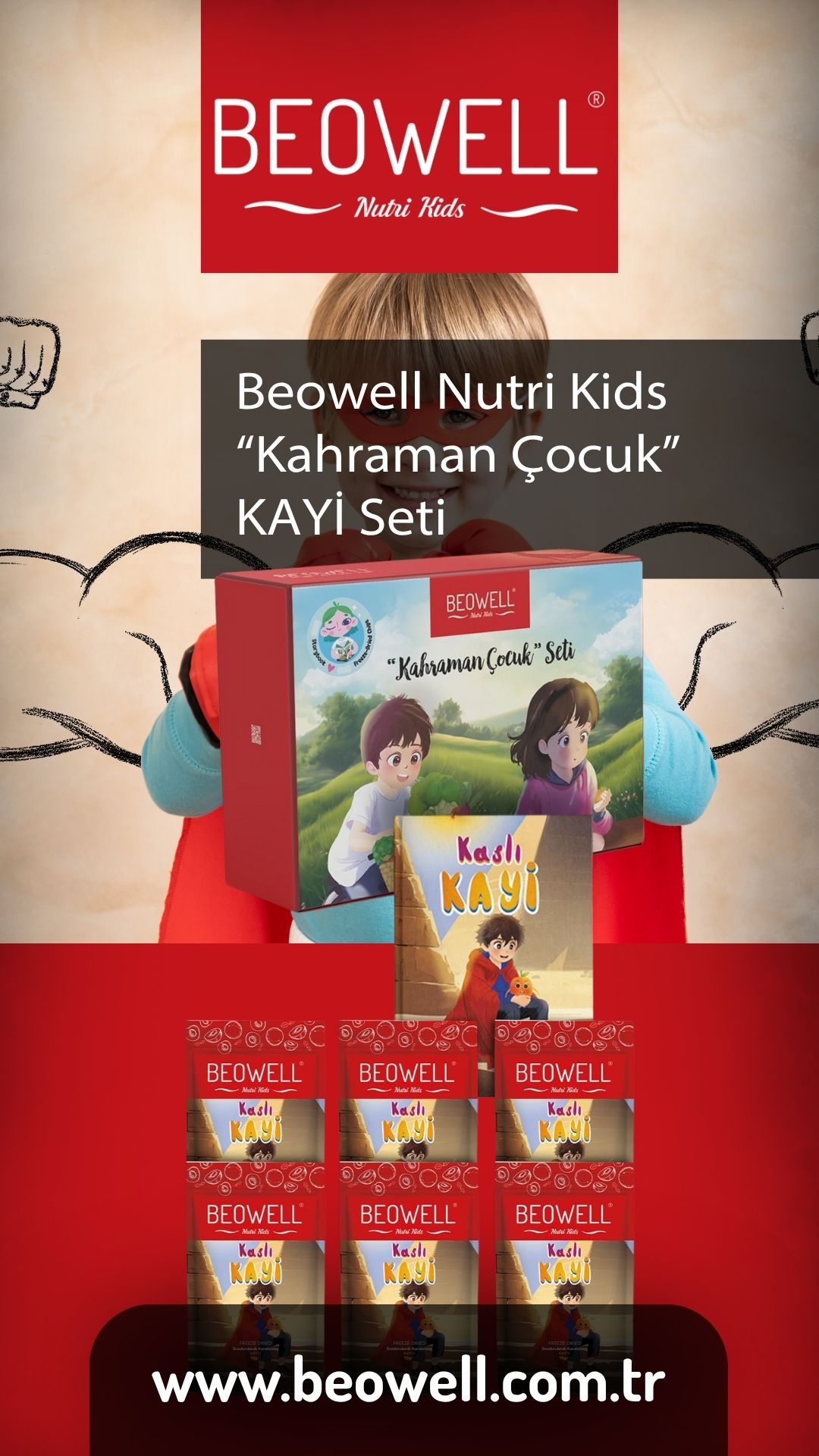 Beowell Nutri Kids “Kahraman Çocuk” Kayi Seti